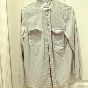 Washed out blue Jean button down